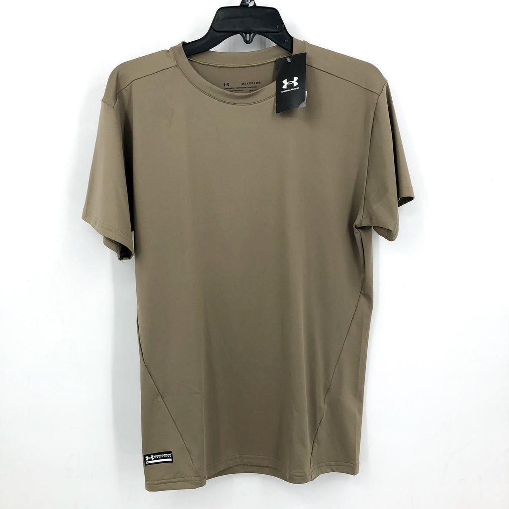 UNDER ARMOUR Men's HeatGear Compression Tactical T-Shirt XXL Federal Tan NWT
