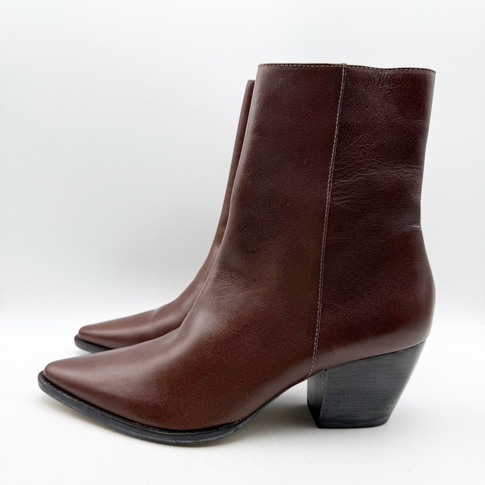 Matisse Womens Caty Western Ankle Boots US 9 M Dark Brown Leather NWOB