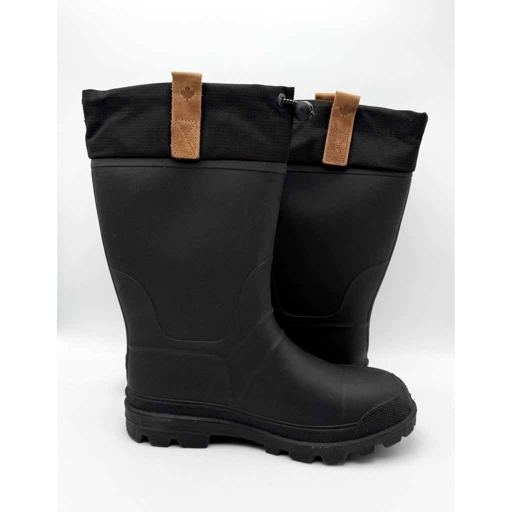 Kamik Mens Tundra Winter Boots Size 10 M EU 43 Black Waterproof Mid-Calf NIB