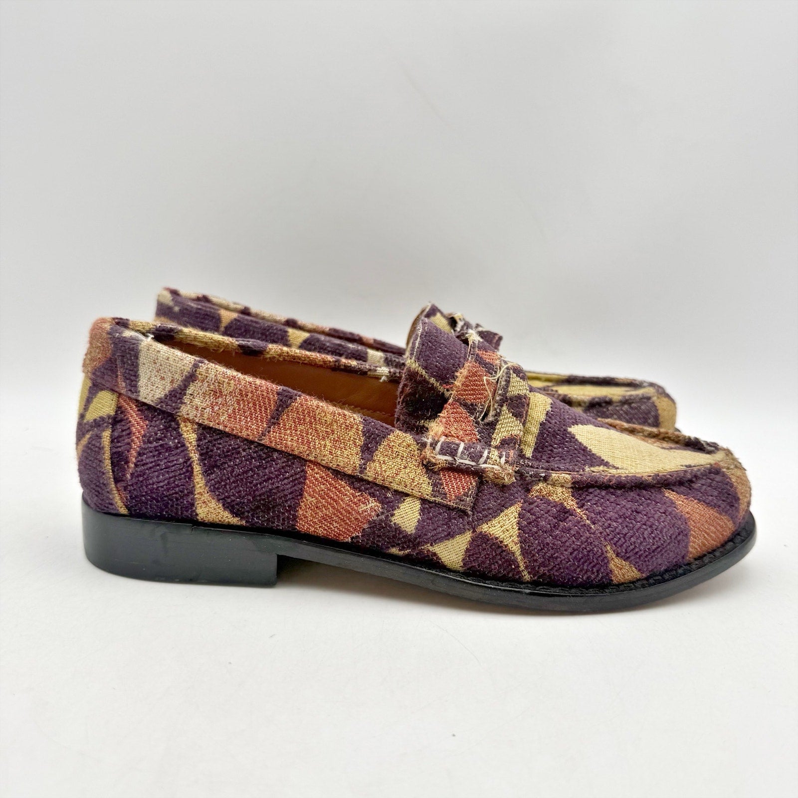 RE/DONE Womens 90s Pop-Print Loafers EU 35 US 5 Multi-color Tapastry EUC