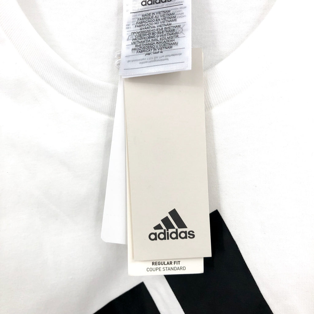 ADIDAS Men's Big Logo Single Jersey Shirt XL White Long Sleeve NWT