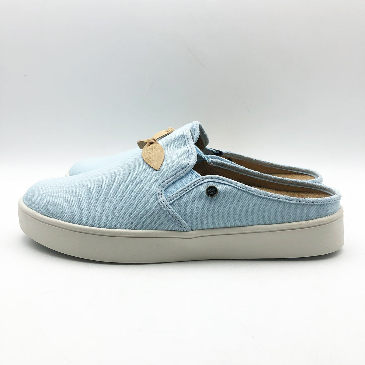 Spenco Womens Audrey Casual Slides 8.5 WIDE Cool Blue Slip On Sneaker Mule NIB