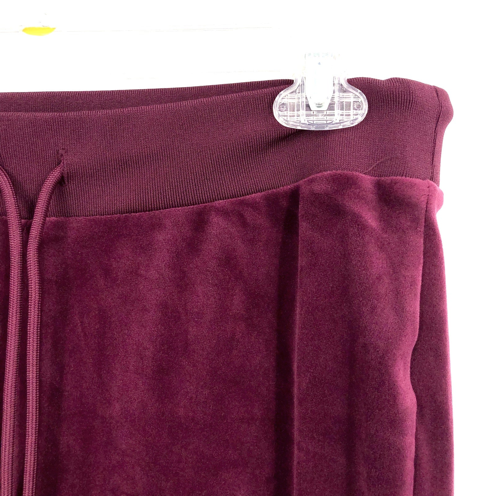 JUICY COUTURE Women's OG Big Bling Velour Track Pants Small Red Candied Fig NWT