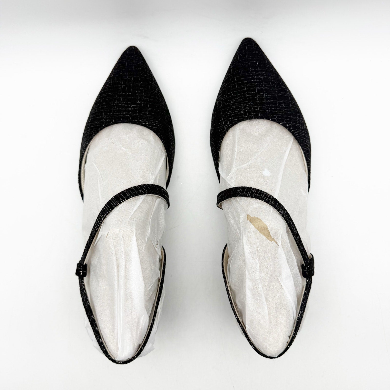 LifeStride Womens Minimalist Pumps US 8.5 Wide EU 39 Black Shimmer NIB
