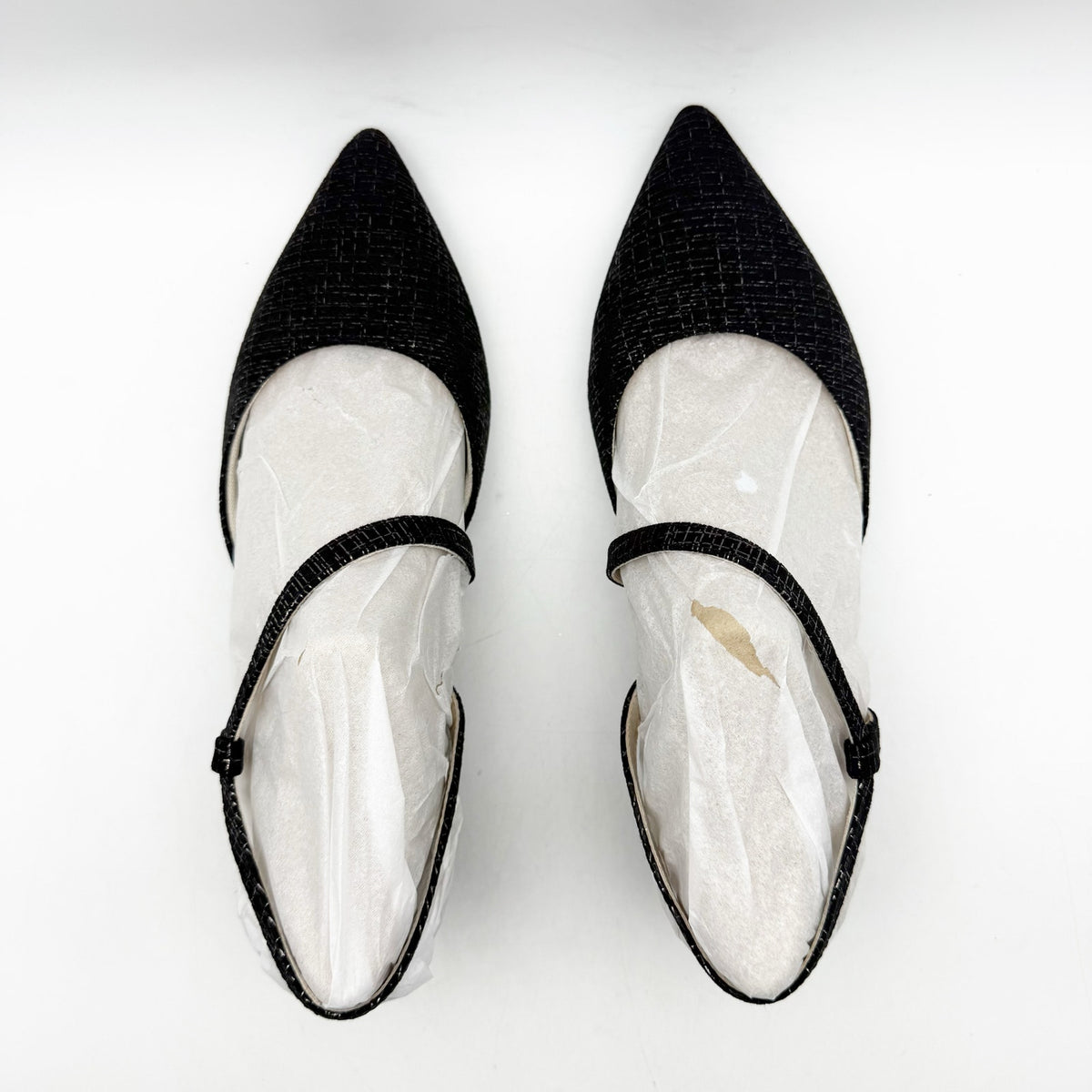 LifeStride Womens Minimalist Pumps Size 8.5 Wide EU 39 Black Shimmer NIB
