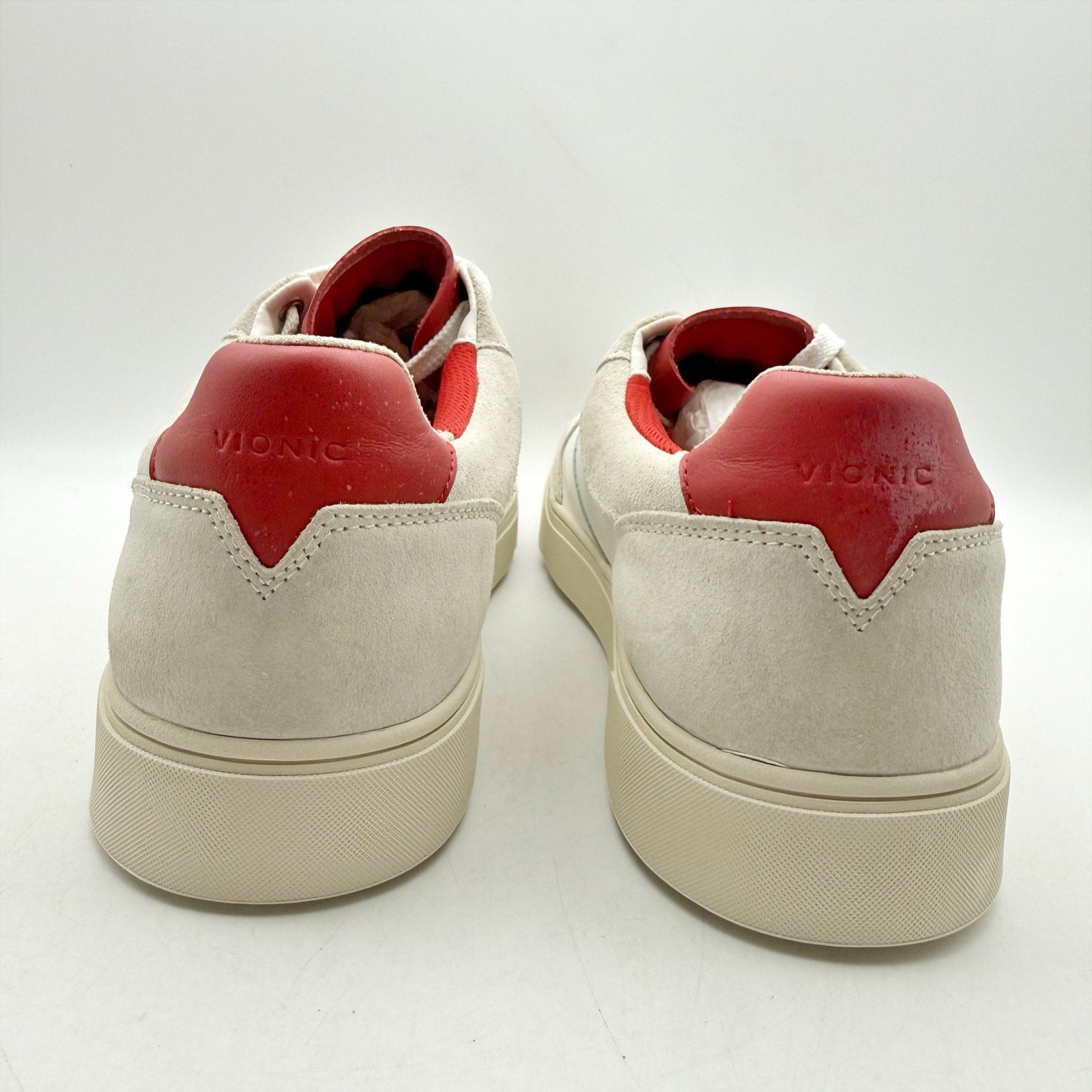 Vionic Womens Kimmie Court Sneakers US 12 M White Red Leather NWOB
