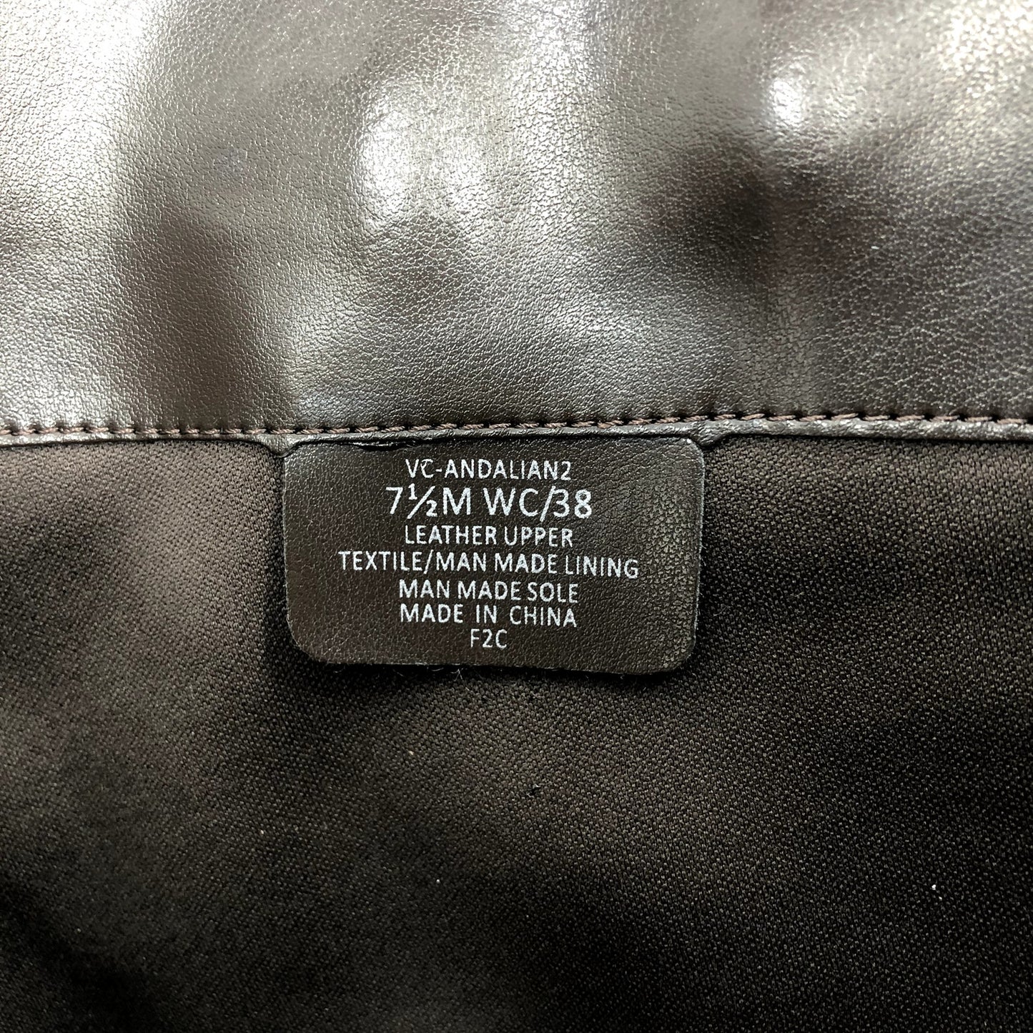 Vince Camuto Womens Andalian Riding Boots 7.5 Brown Leather Suede WIDE CALF NIB