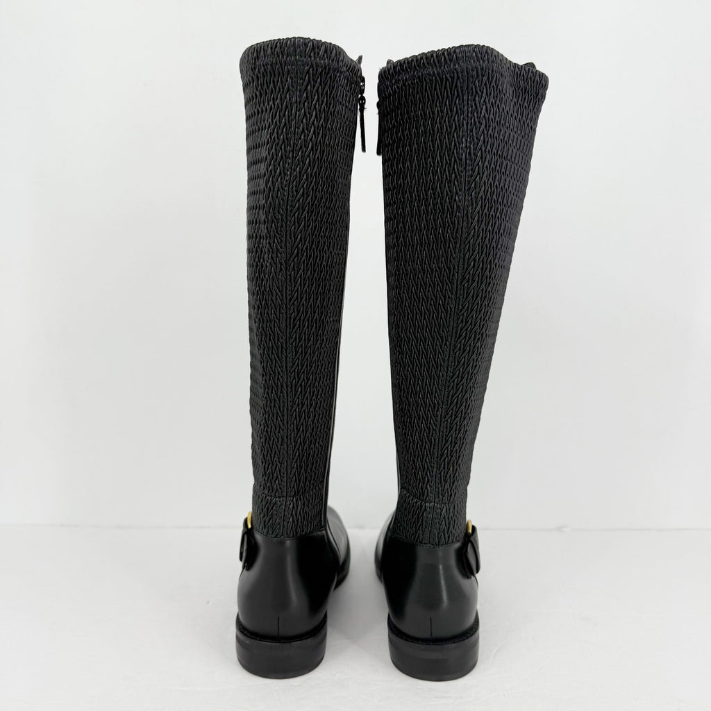 Cole Haan Womens Clover Knee High Boots US 7 M EU 37.5 Black Leather NWOB