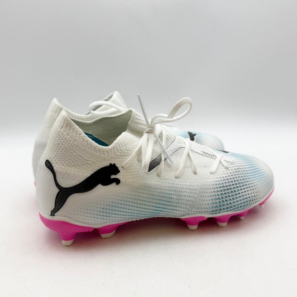 PUMA Kids Future7 Match Firm Artificial Ground Soccer Cleat Size 2 White NWOB