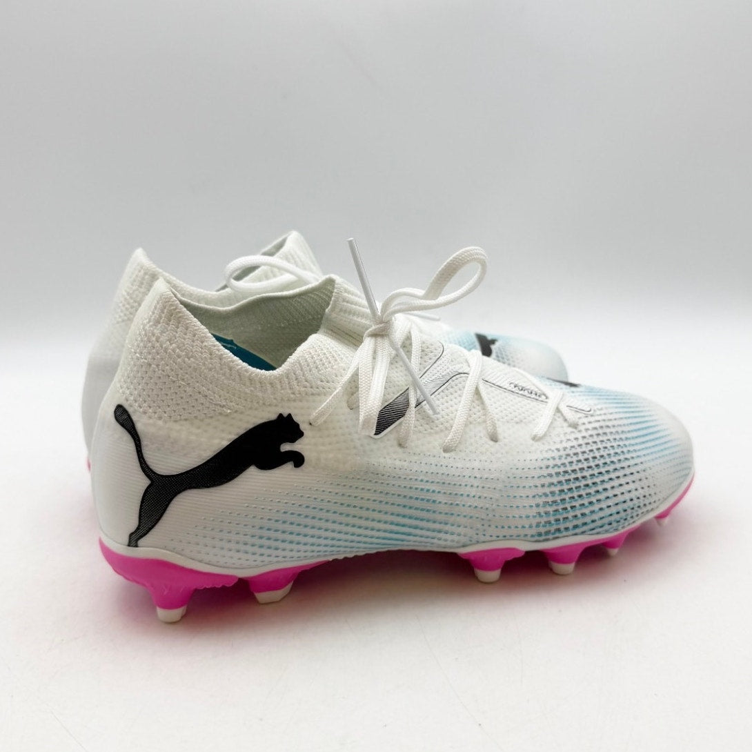 PUMA Kids Future7 Match Firm Artificial Ground Soccer Cleat Size 2 White NWOB