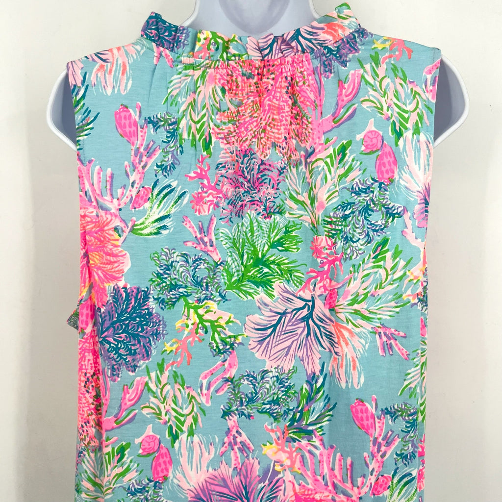 LILLY PULITZER Womens Malone Dress XL Cay to My Heart Blue Celestial Blue NWT