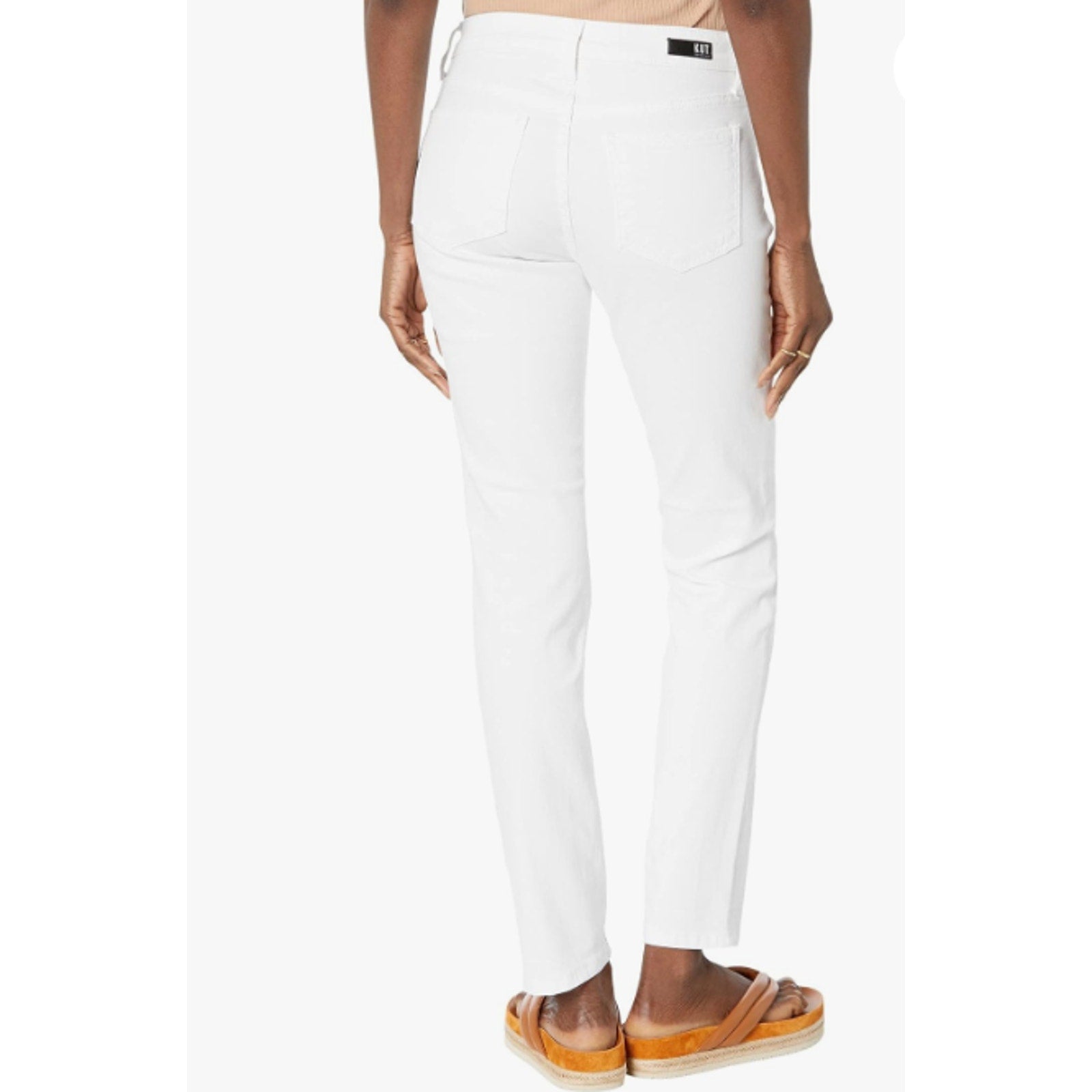 KUT FROM THE KLOTH Womens Catherine Boyfriend Jeans Size 10 Optic White NWT