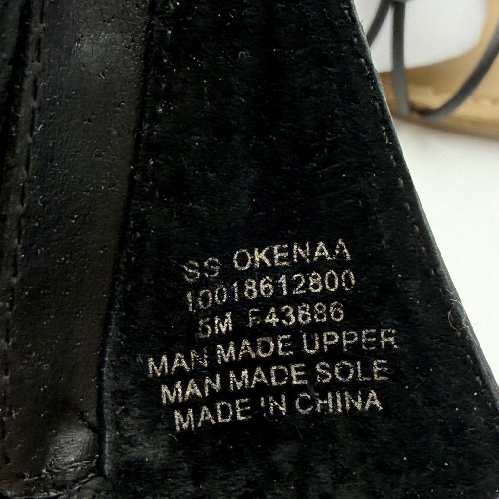 Sun + Stone Womens Okenaa Strappy Gladiator Sandals US 5 M Black NIB