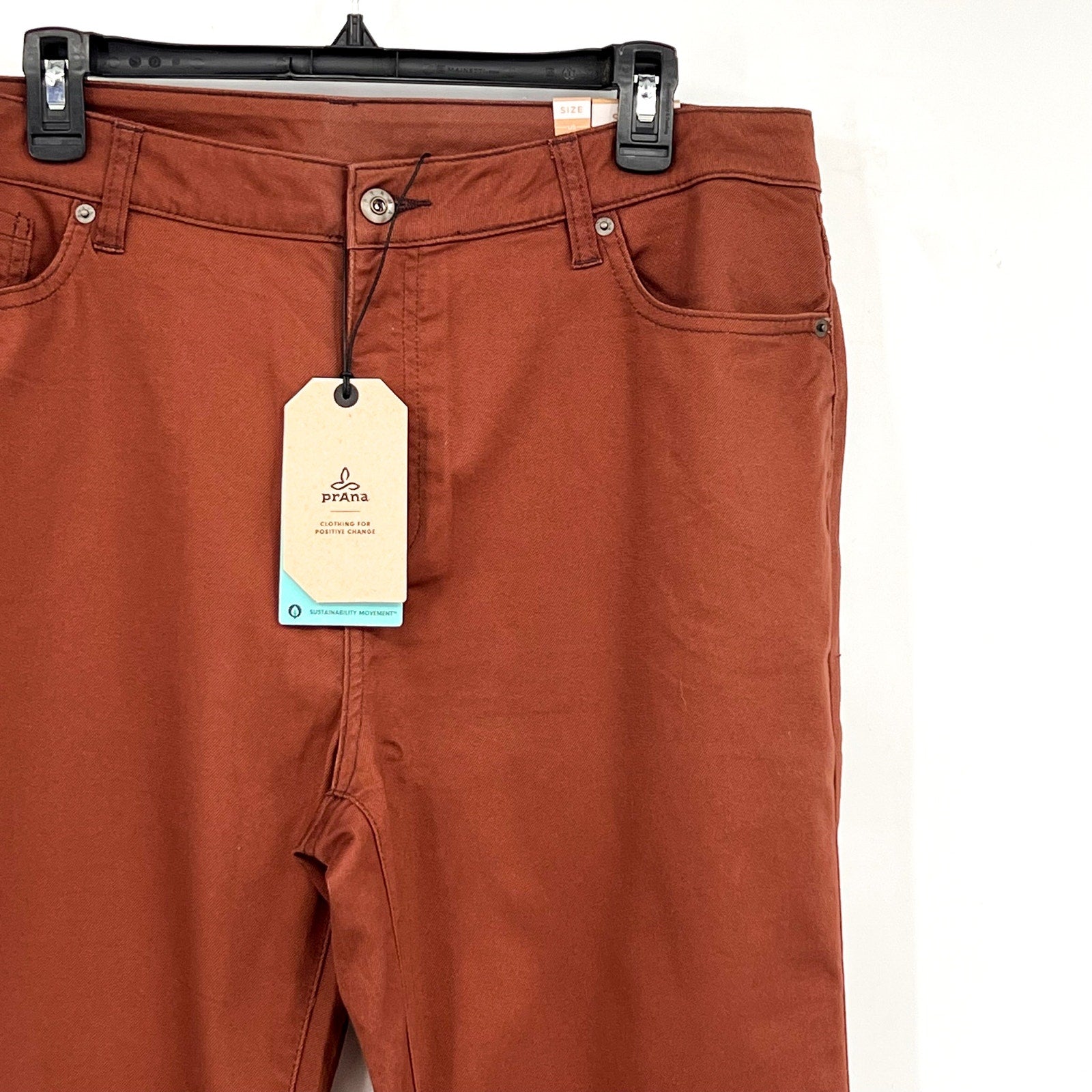 PRANA Women's Kayla Skinny Jeans Size 16 34x30 Brown High Rise Stretch NWT