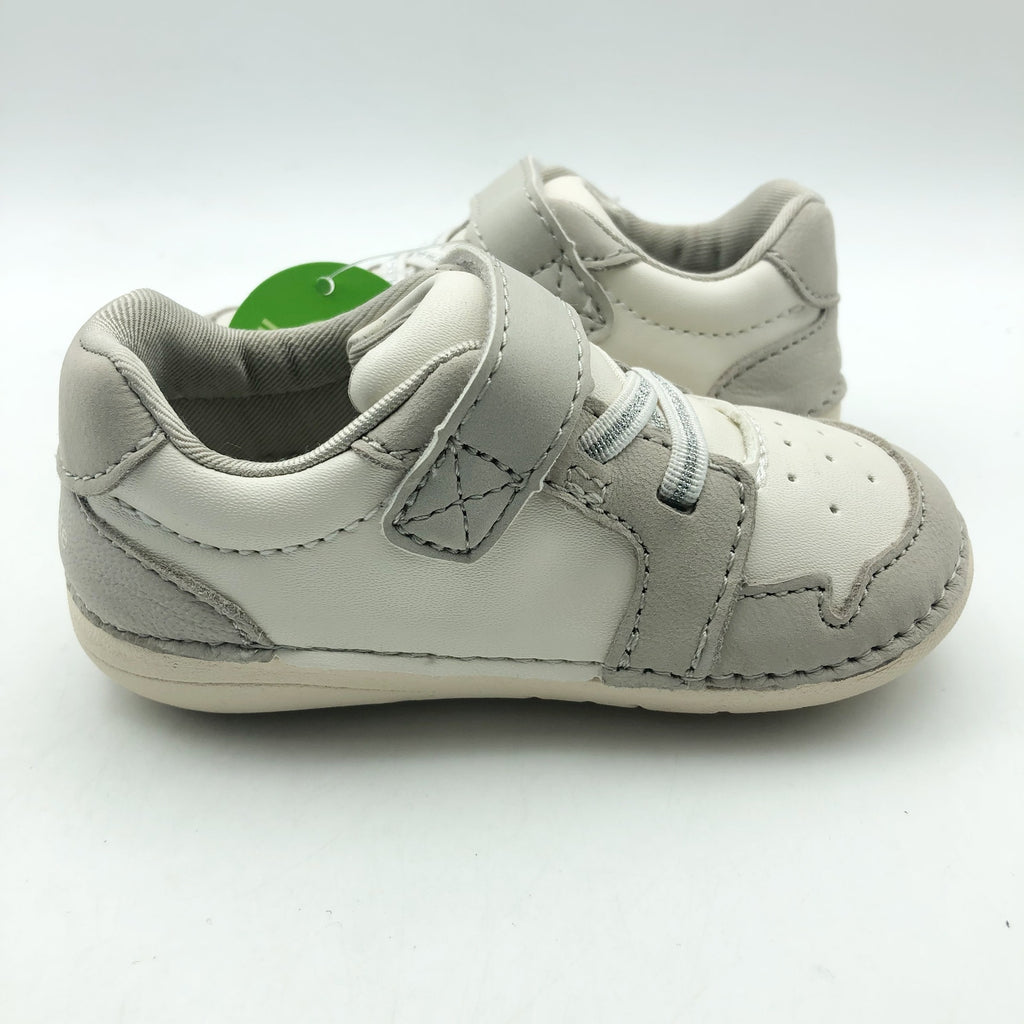 Stride Rite Infant Toddler SM Waverly Ecru Sneaker 3 WIDE Shoes Off White NIB