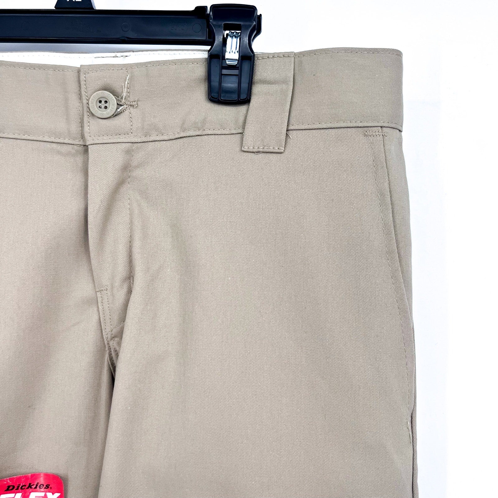 DICKIES Men's Twill Stretch Cargo Pants 30x30 Khaki Tan Straight Leg NWT
