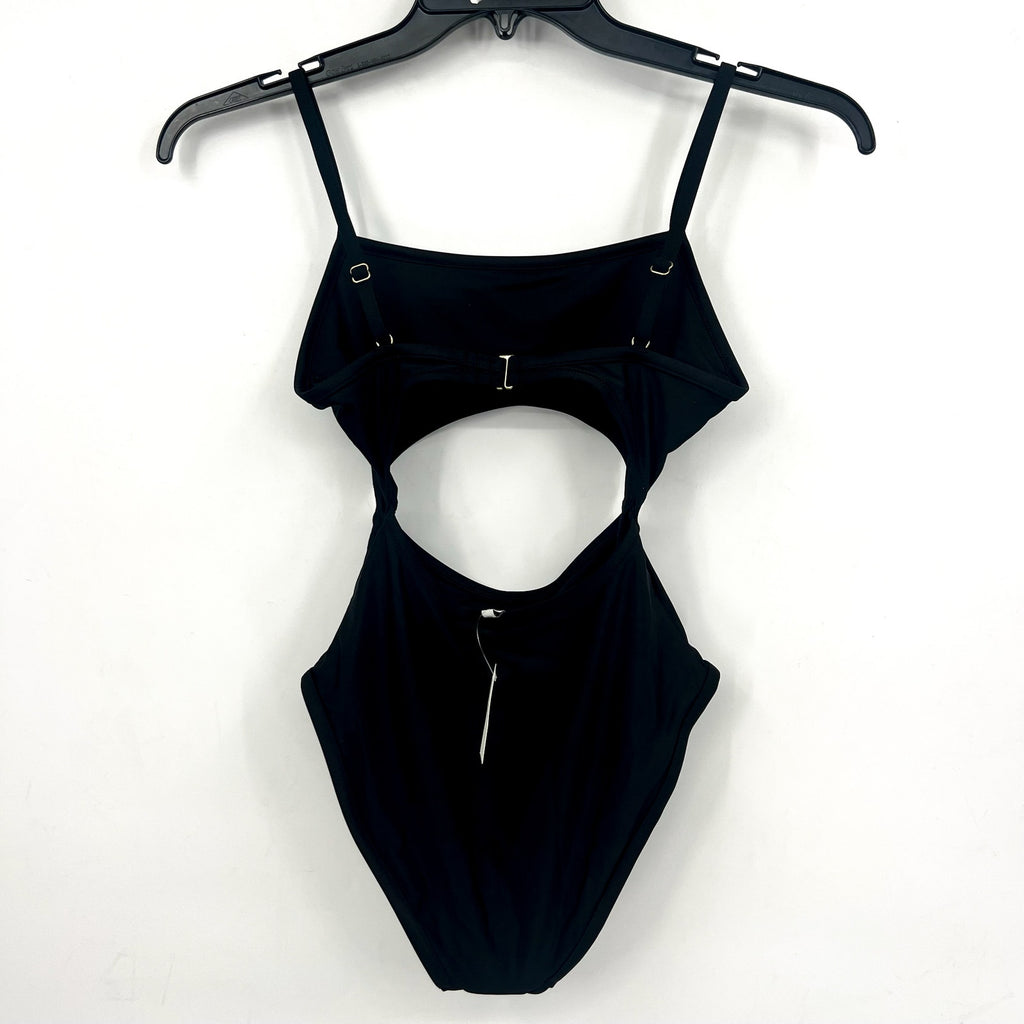 MADEWELL Second Wave Cutout One-Piece Swimsuit XS Black Scoop Neck MD329 NWT