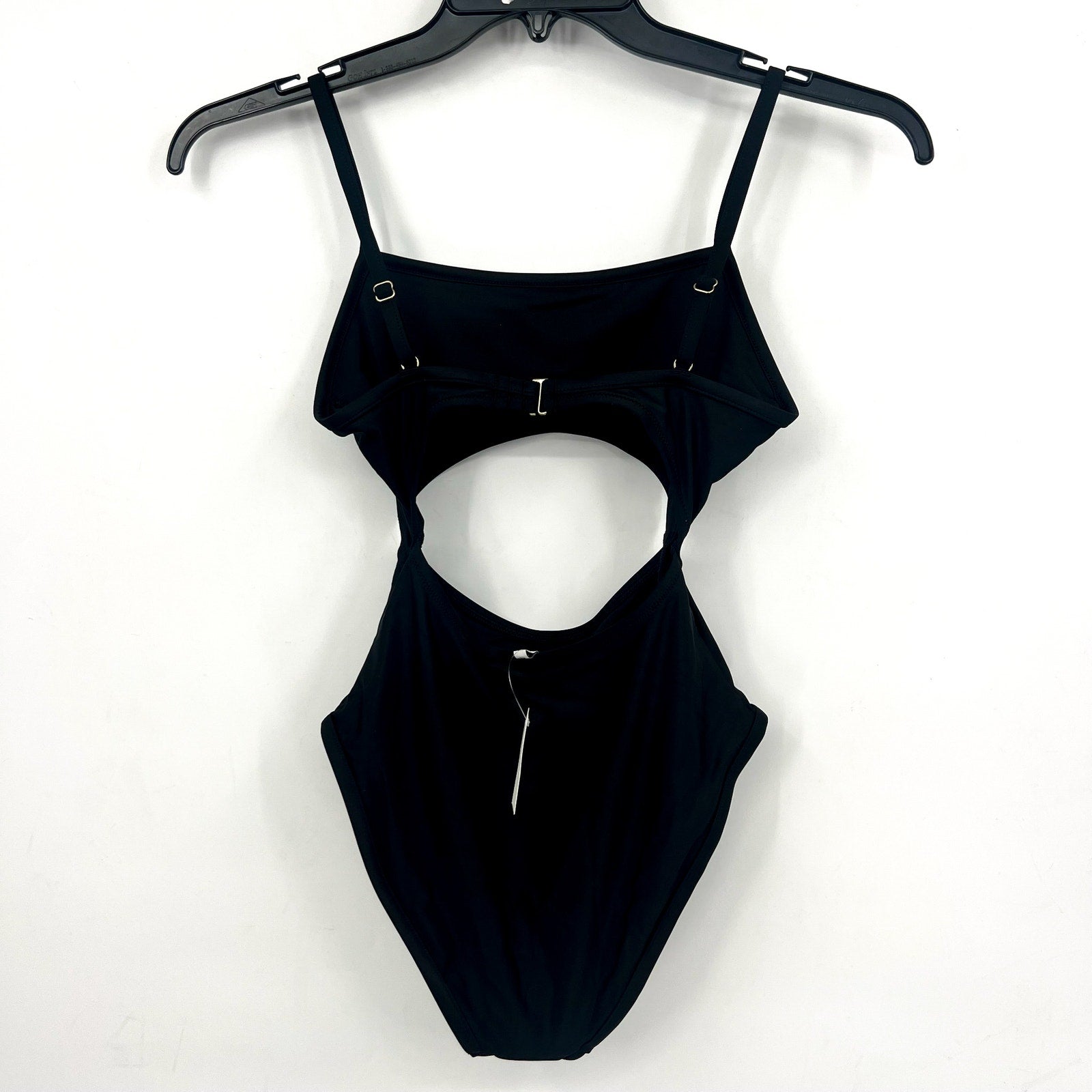 MADEWELL Second Wave Cutout One-Piece Swimsuit XS Black Scoop Neck MD329 NWT