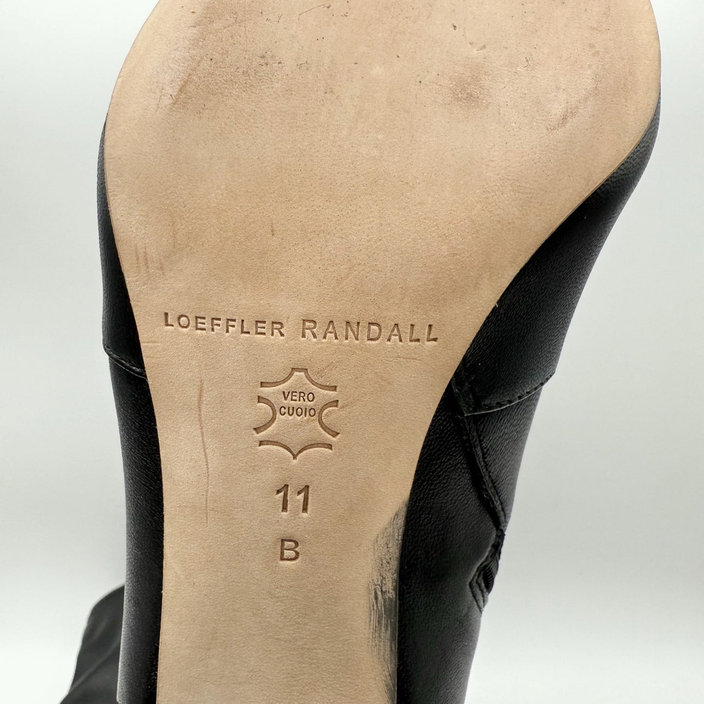 Loeffler Randall Womens Isla Slim Ankle Bootie US 11 Black Leather NWOB