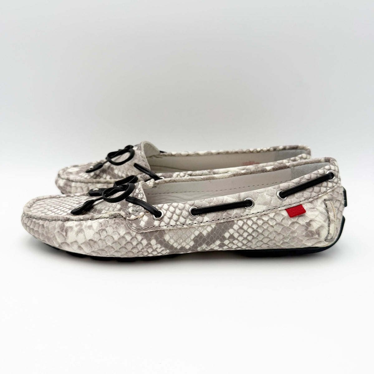 Marc Joseph NY Womens Cypress Hill Loafers Size 5.5 M Grey White Leather NWOB