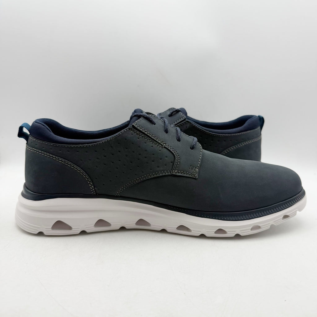 Johnston & Murphy Mens Jenkins Plain Toe Sneaker US 12 M Navy Nubuck Leather NIB