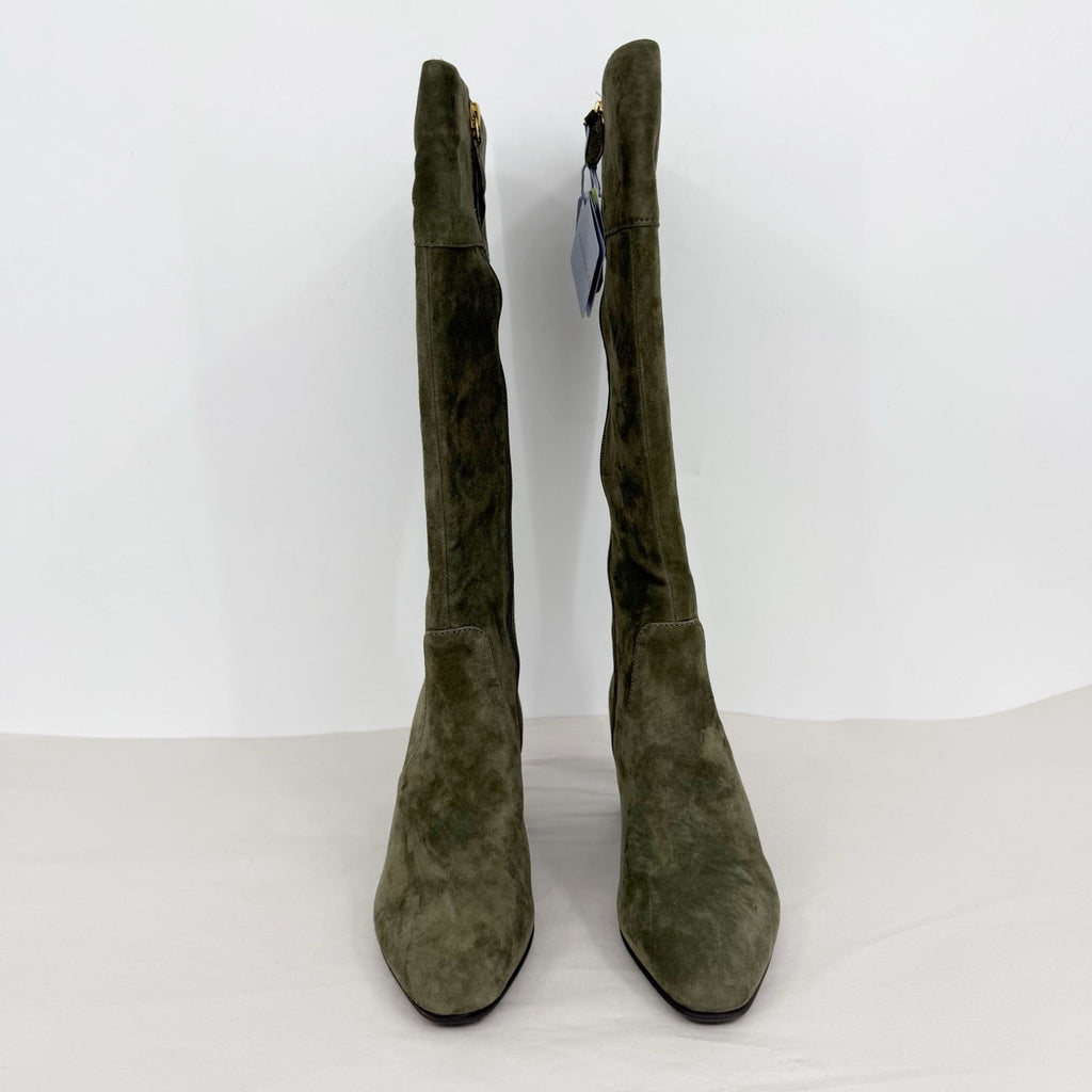 Aerosoles Womens Minerva Knee High Boots US 6 M Green Dark Olive Suede NWOB