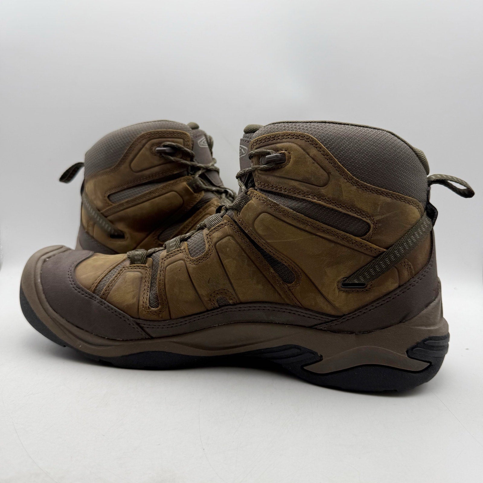 Keen Mens Circadia Mid Hiking Boots US 14 EU 47.5 Brown Leather Waterproof NWOB
