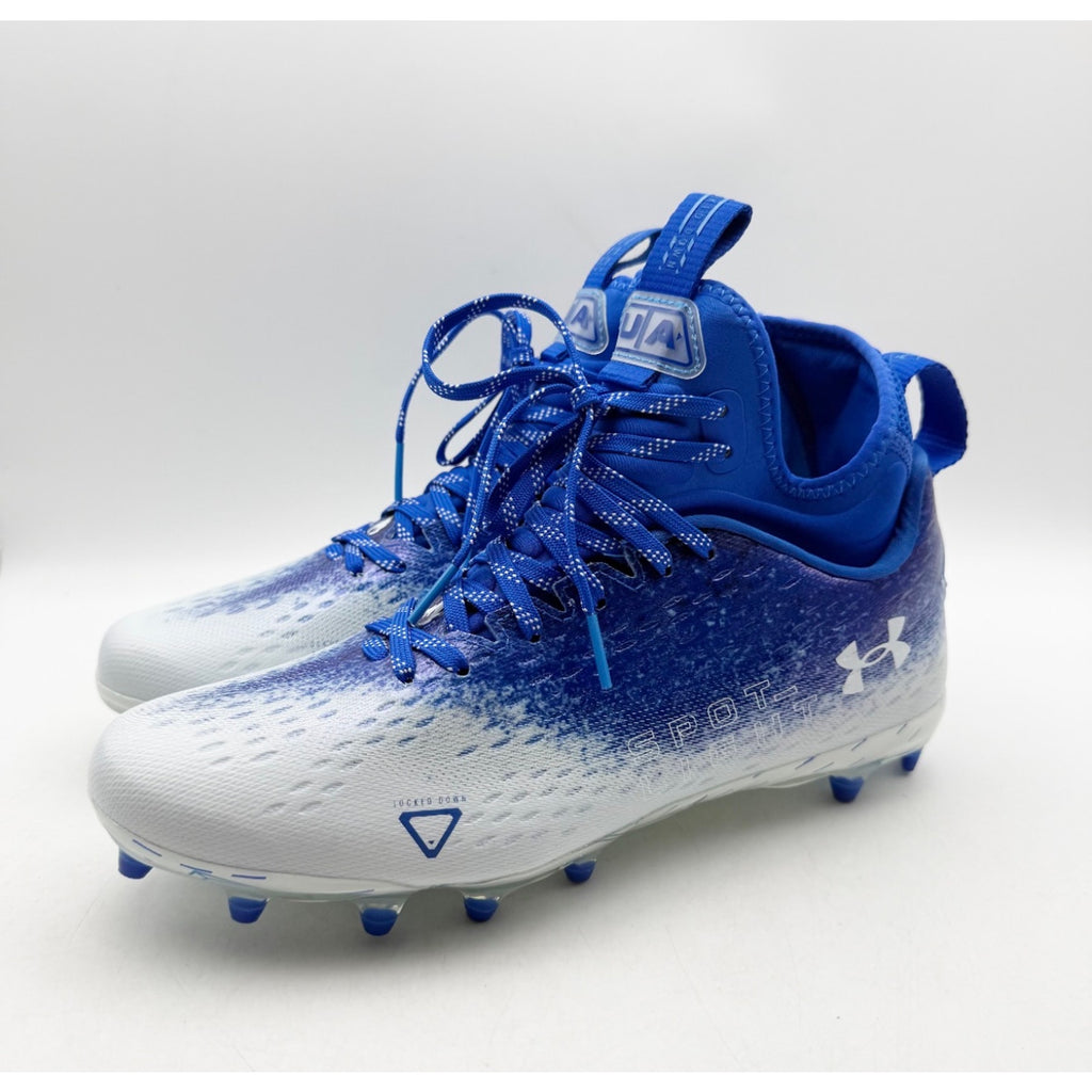 Under Armour Mens Spotlight Lux MC 2.0 Football Cleats Size 10 Blue White NWOB