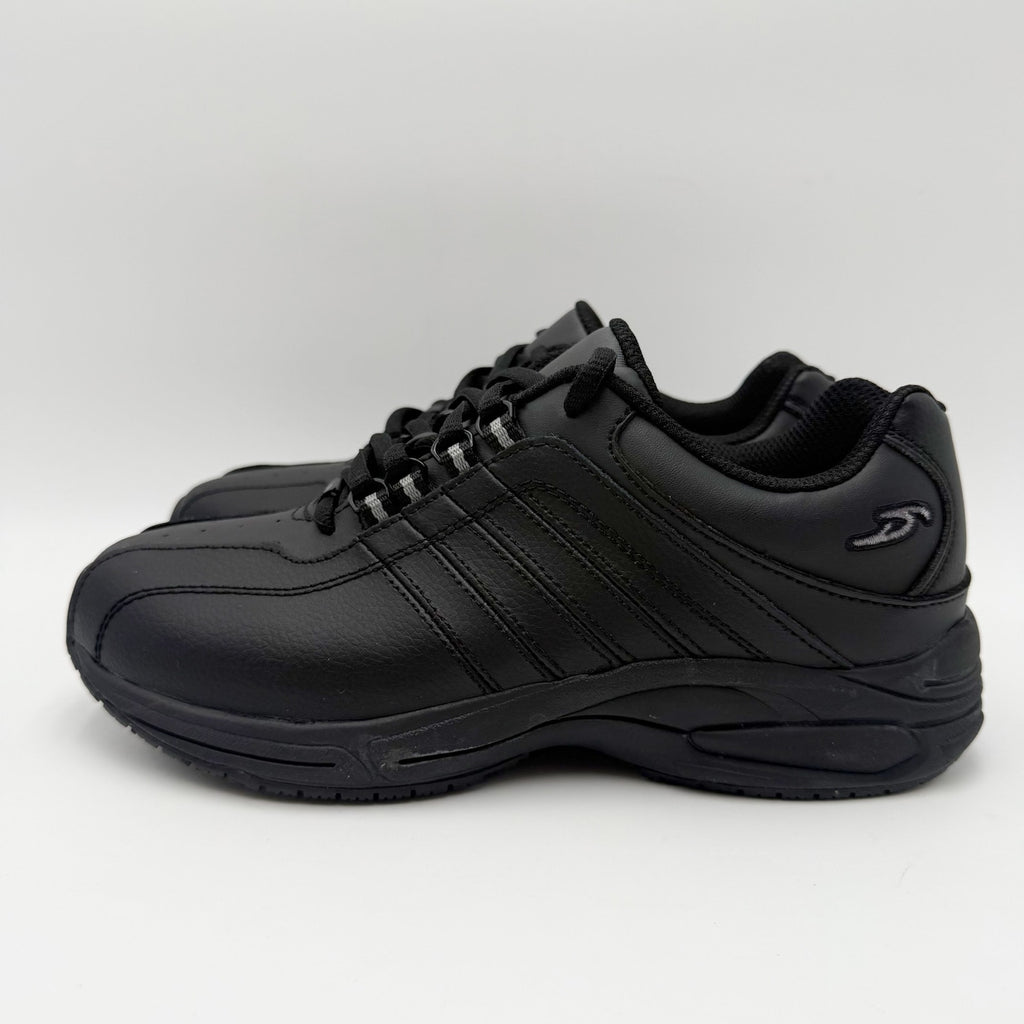 Dr. Scholls Womens Kimberly Work Sneakers Size 6.5 Wide Black Leather SR NIB