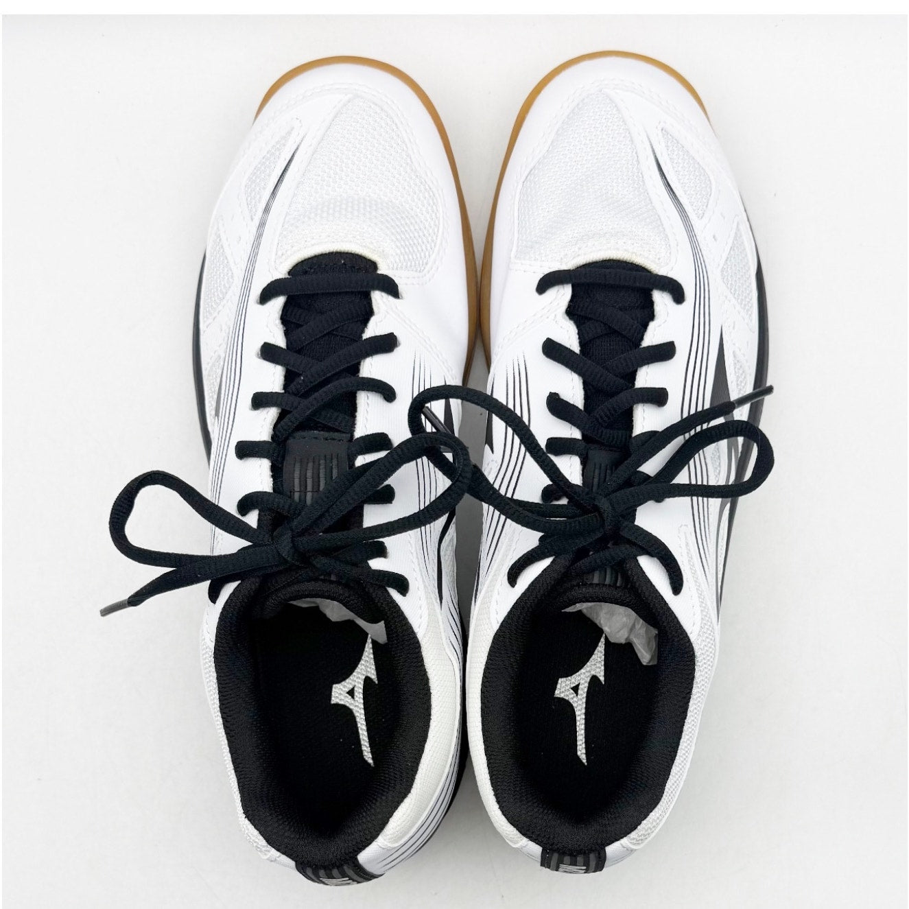 MIZUNO Womens Cyclone Speed 3 Volleyball Shoe Size 9 White Black Lace Up NWOB