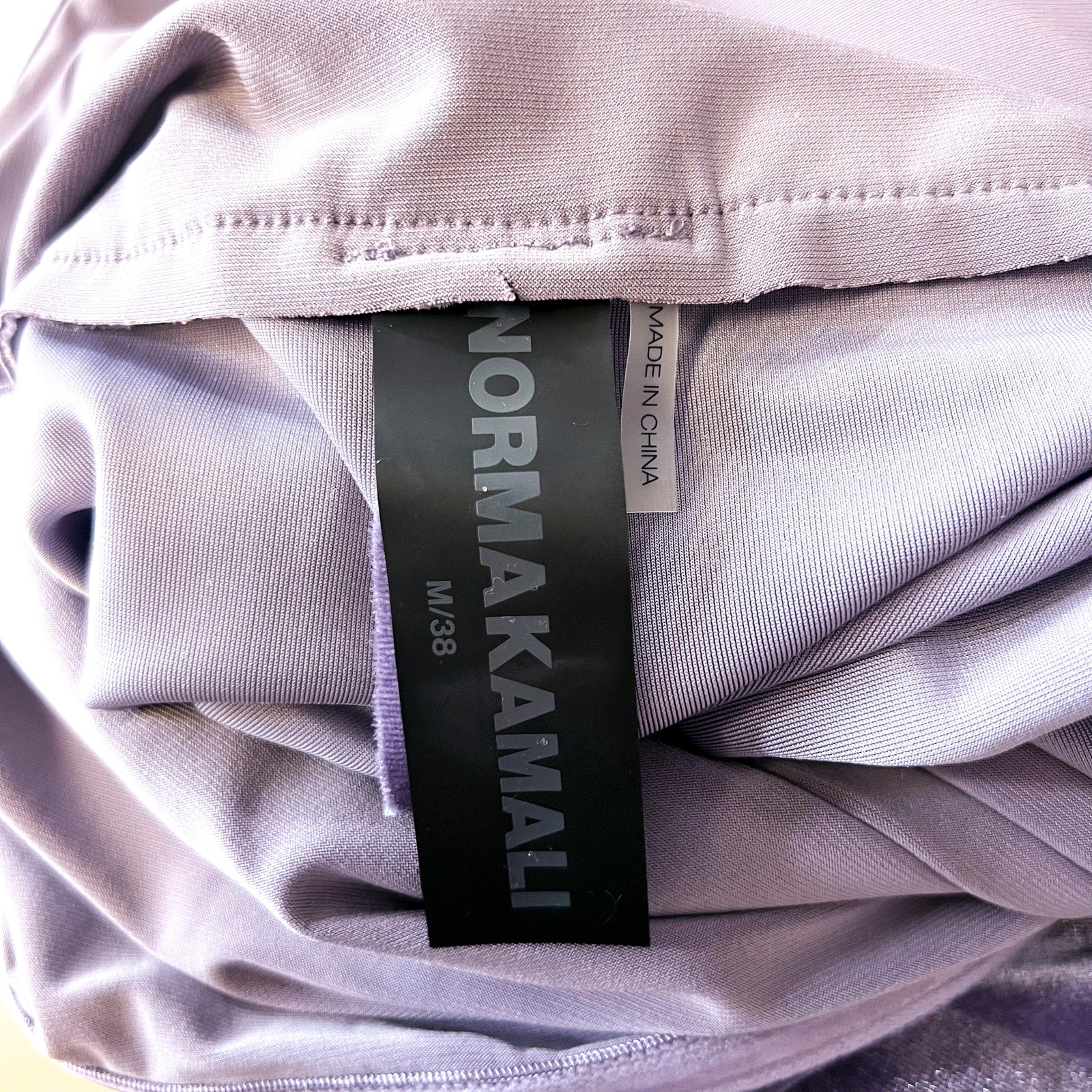 Norma Kamali Velvet Strapless Dress Medium 38 Powder Purple Knee Length NWT