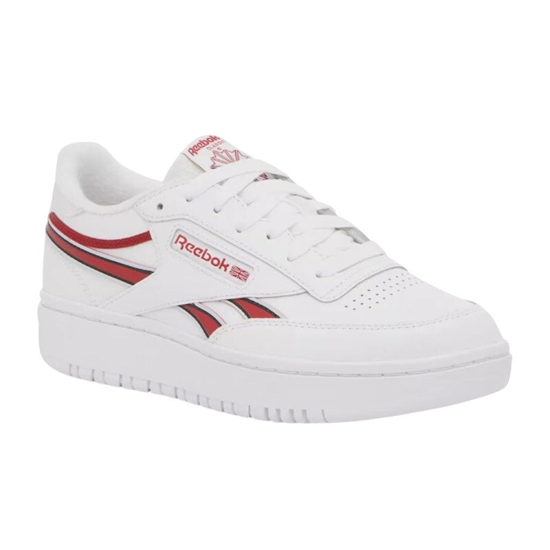 Reebok Womens Club C Double Sneaker SIZE 9 EU 40 White Red Leather NWT