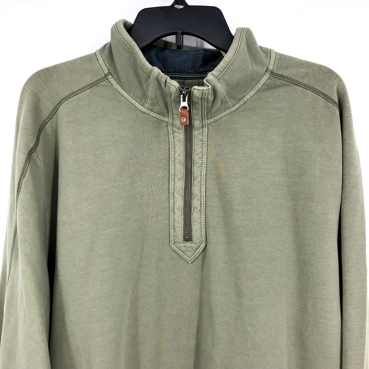 TOMMY BAHAMA Men's Ben And Terry Half Zip Sweatshirt XXL Green Tea Leaf NWT