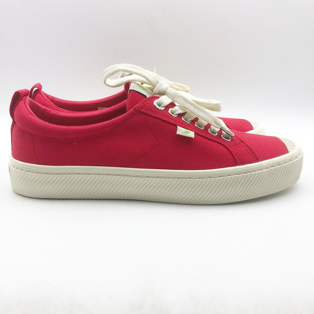 Cariuma OCA Low Top Sneakers Womens 8.5 Mens 7 Red Canvas Organic Cotton NIB