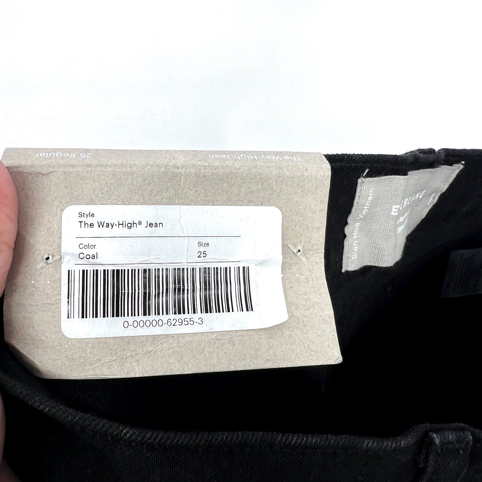 EVERLANE Women's The Way-High Jeans 25x27 US 0 Coal Black Straight Leg NWT