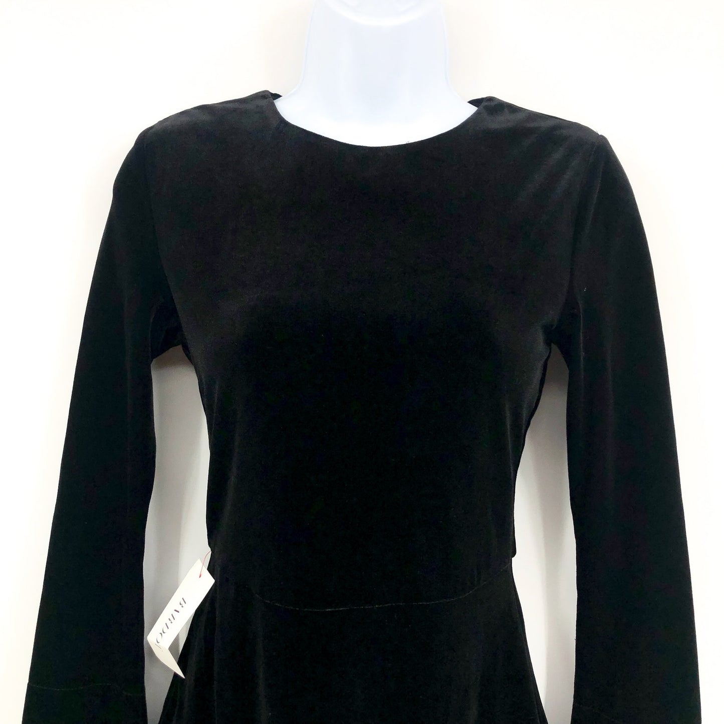 BARDOT Women's Kasra Velour Mini Dress XS US 2 Black Bell Sleeves Cut Out NWT