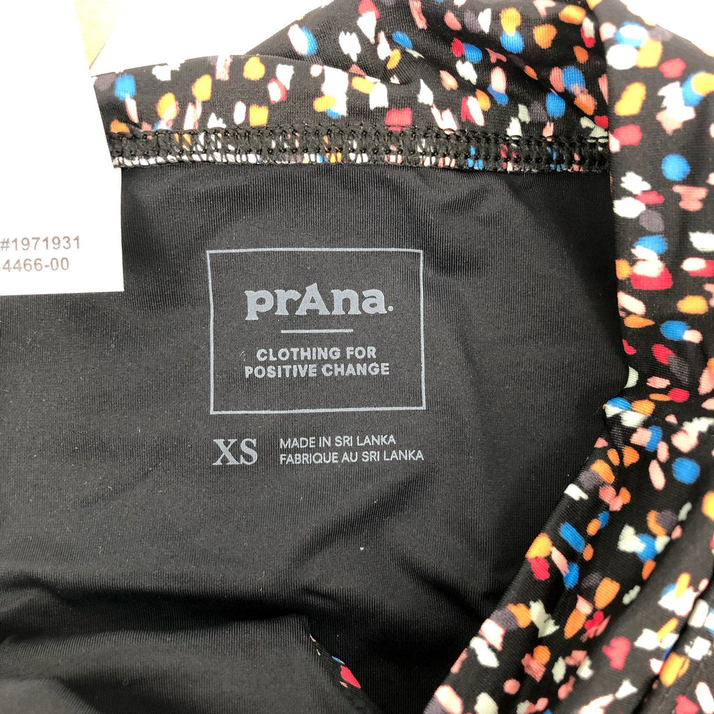 PRANA Women's Summer Wave Banded Bikini Bottoms XS Black Alotta Dots NWT