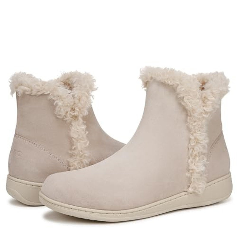 Vionic Womens Unwind Booties US 9 M EU 40 Cream Oatmeal Suede NIB