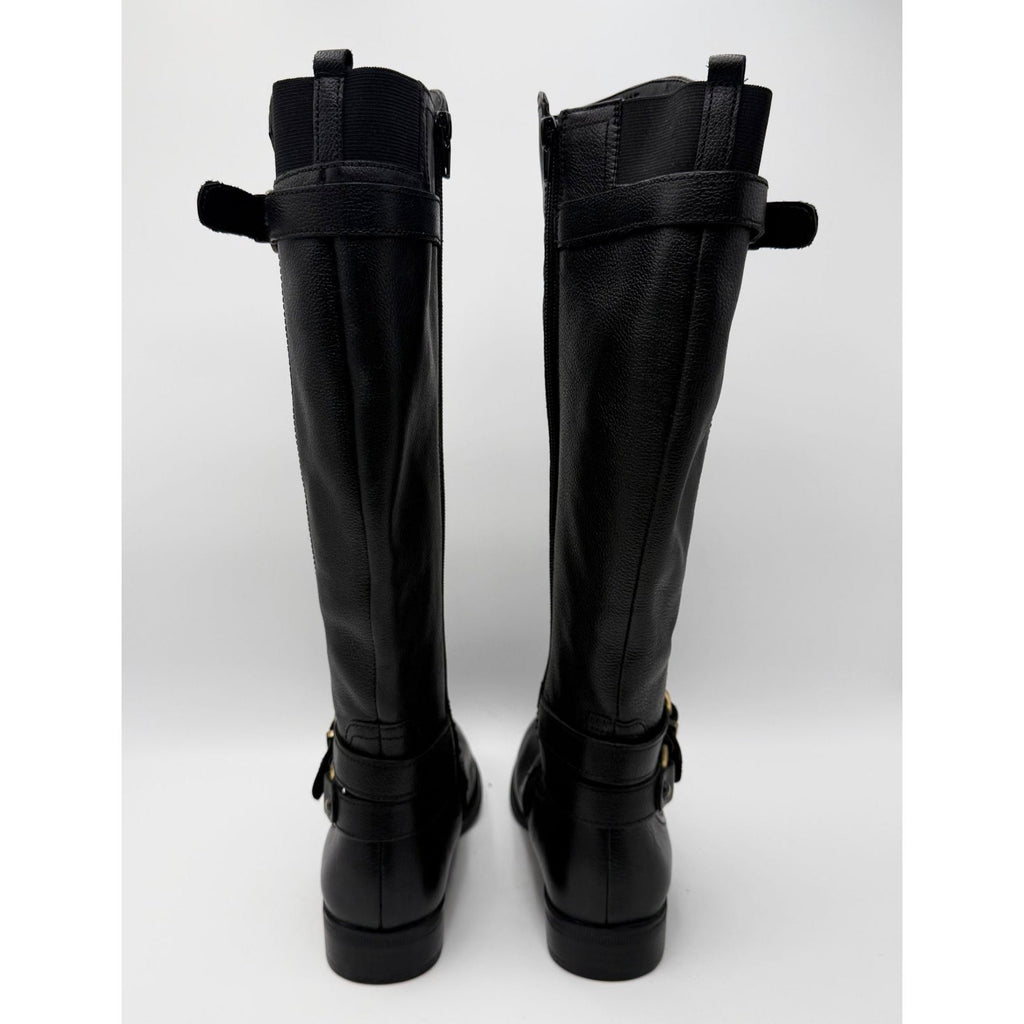 Naturalizer Womens June Knee High Riding Boots Size 7.5 Black Leather NWOB
