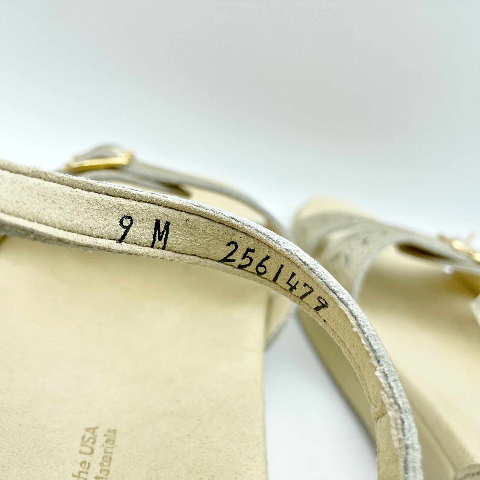 SAS Womens Duo Comfort Sandals US 9 M EU 40 Gold Suede 3-Strap Comfort NIB