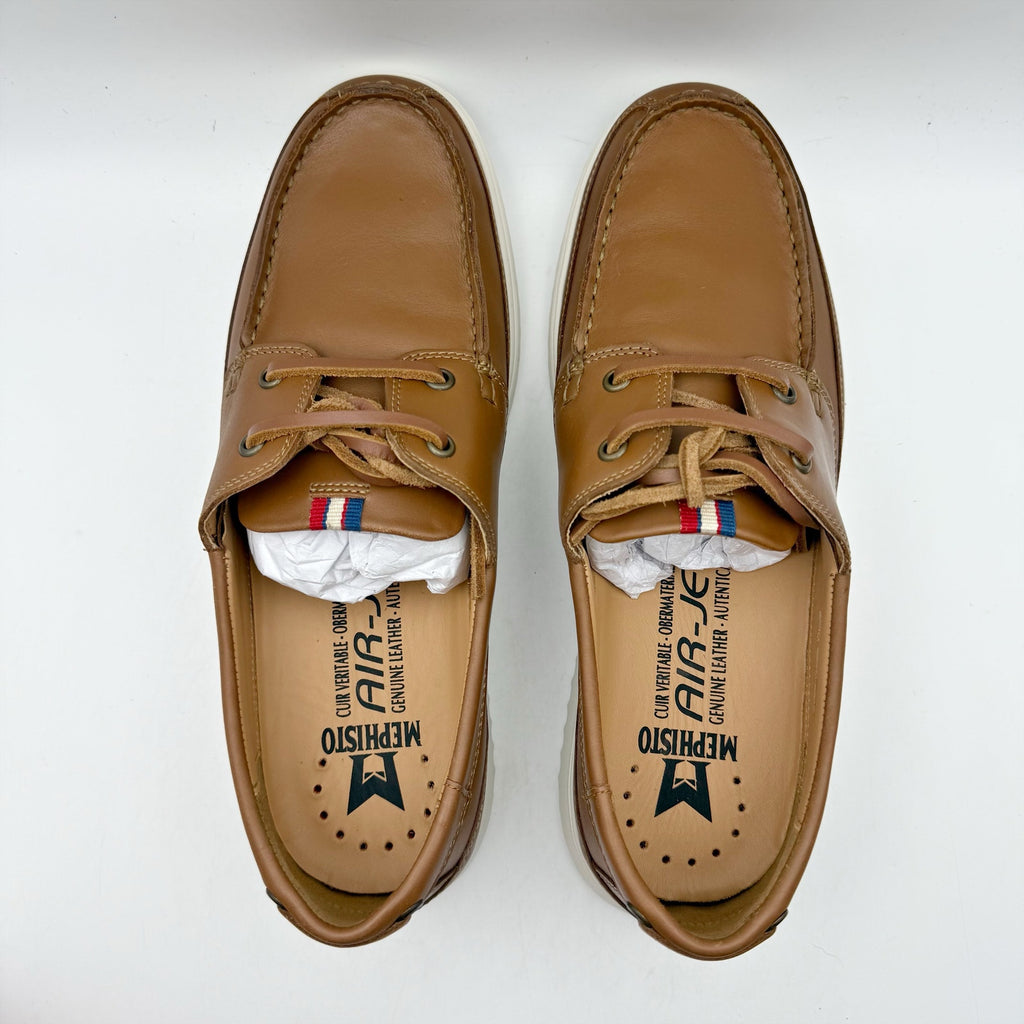 Mephisto Mens Trevis Boat Shoes US 7.5 EU 41.5 Brown Leather NWOB