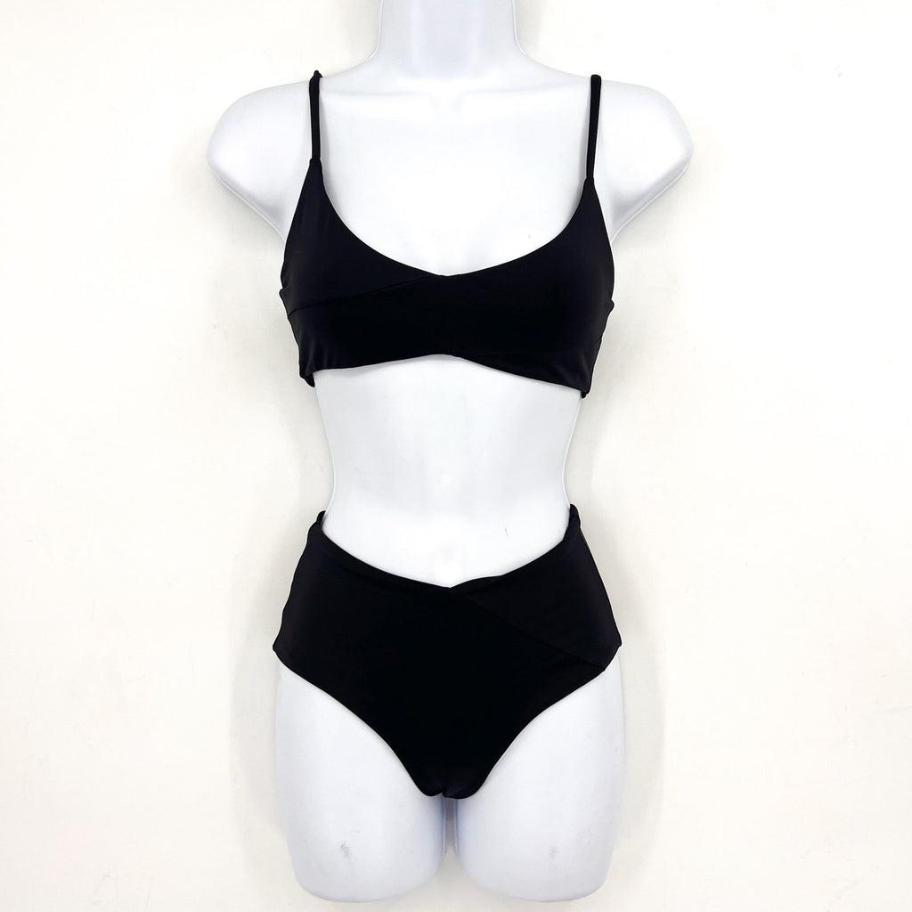 L*SPACE Women's High Tide Bikini Swim Set Small Black Stretch Adjustable NWT