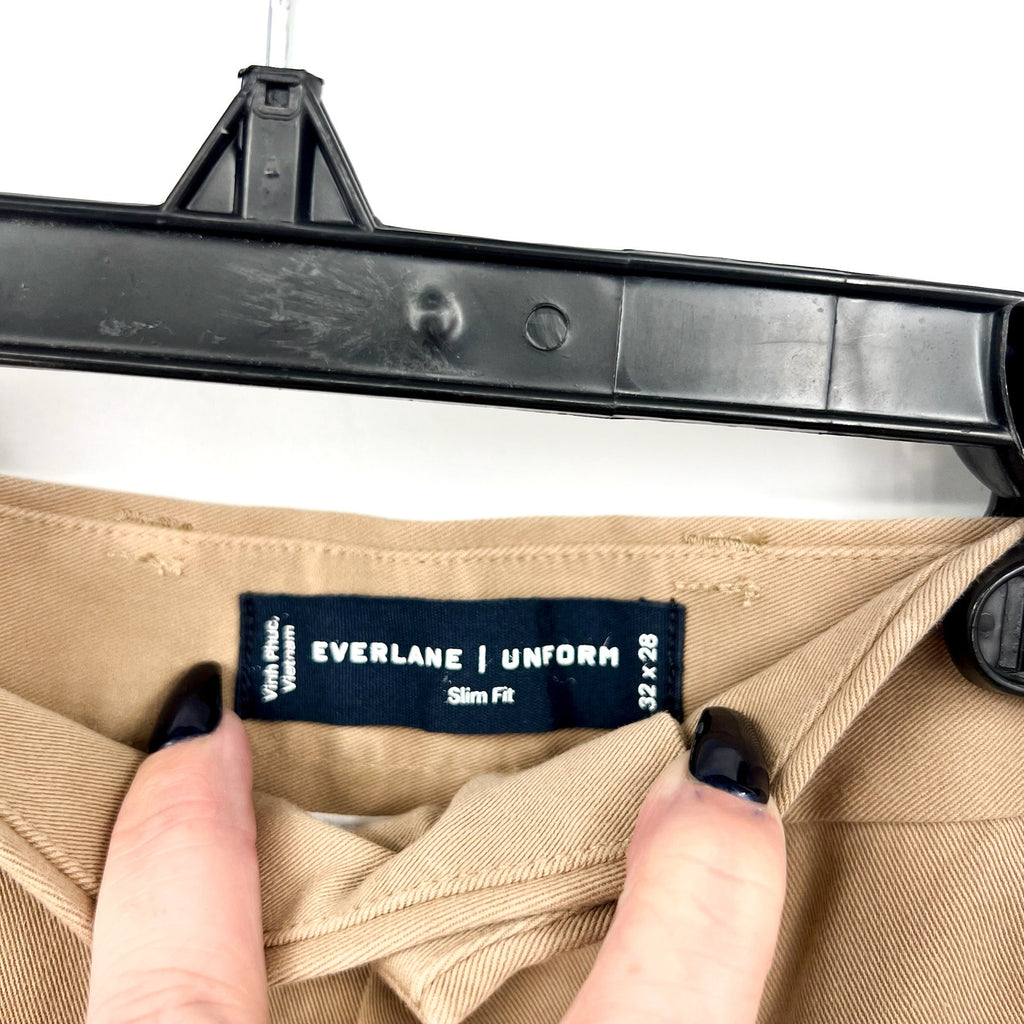Everlane Men's The Performance Slim Chino Pants 32x28 Tan Toasted Coconut NWT