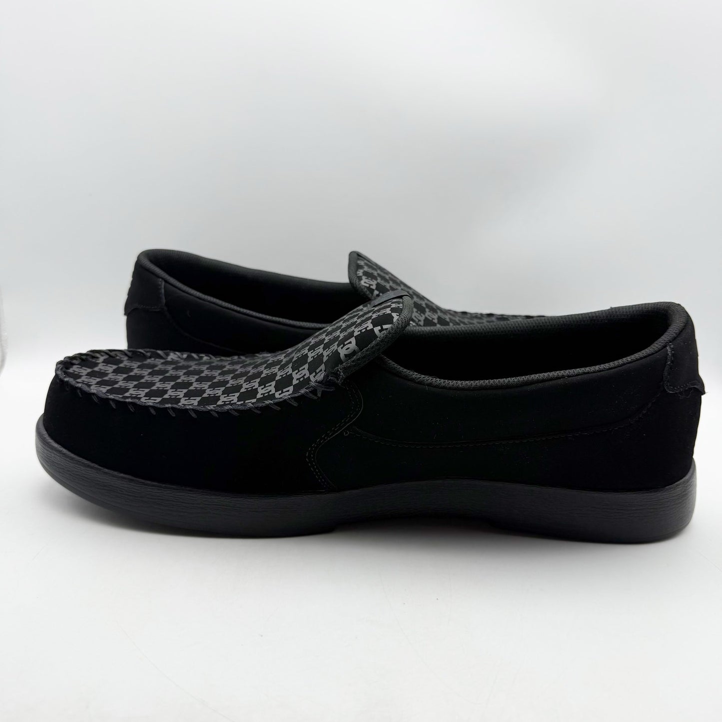 DC Mens Villain 2 Slip On Sneakers US 18 EU 55 Black Leather NIB