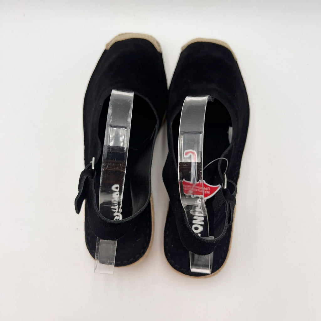 Blondo Womens Hiliana Slingback Espadrille Flats Size 7.5 M Black Suede NIB