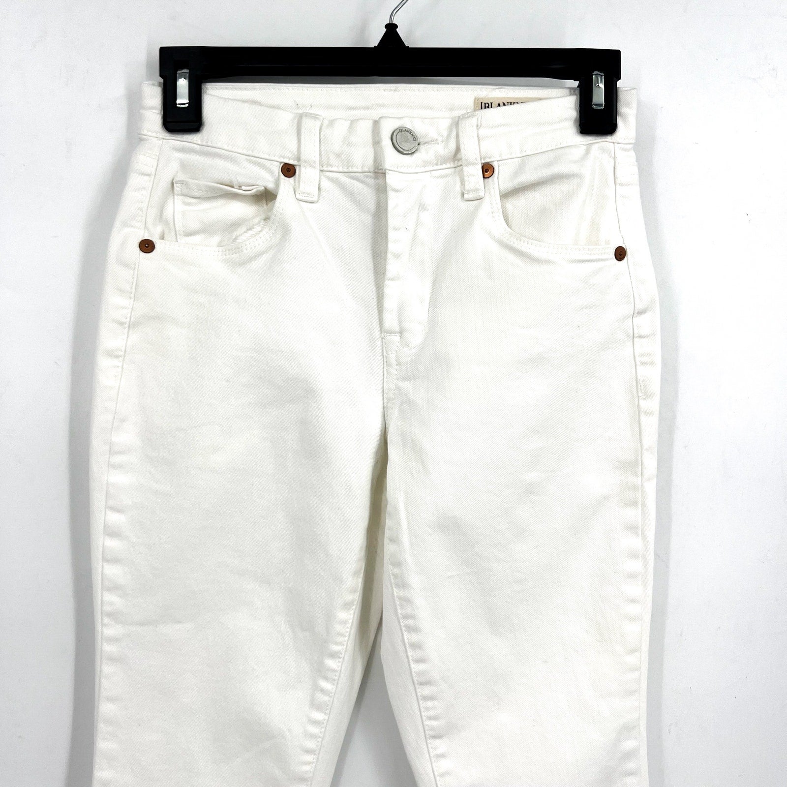 BLANKNYC Womens Bond Skinny Jeans Size 25 US 0 White Stretch Mid Rise NWOT