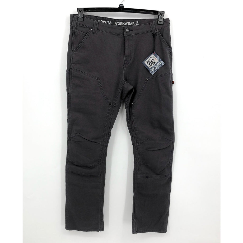 DOVETAIL WORKWEAR Women's Britt Utility Pants Size 16/34 Dark Grey Canvas NWT