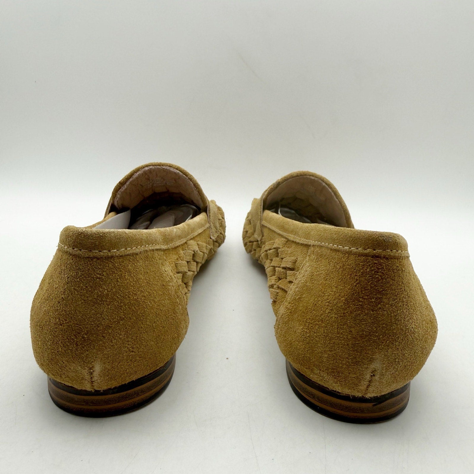 Diba True Womens Age Less Flat Loafers US 11 EU 42 Brown Suede Woven NWOB