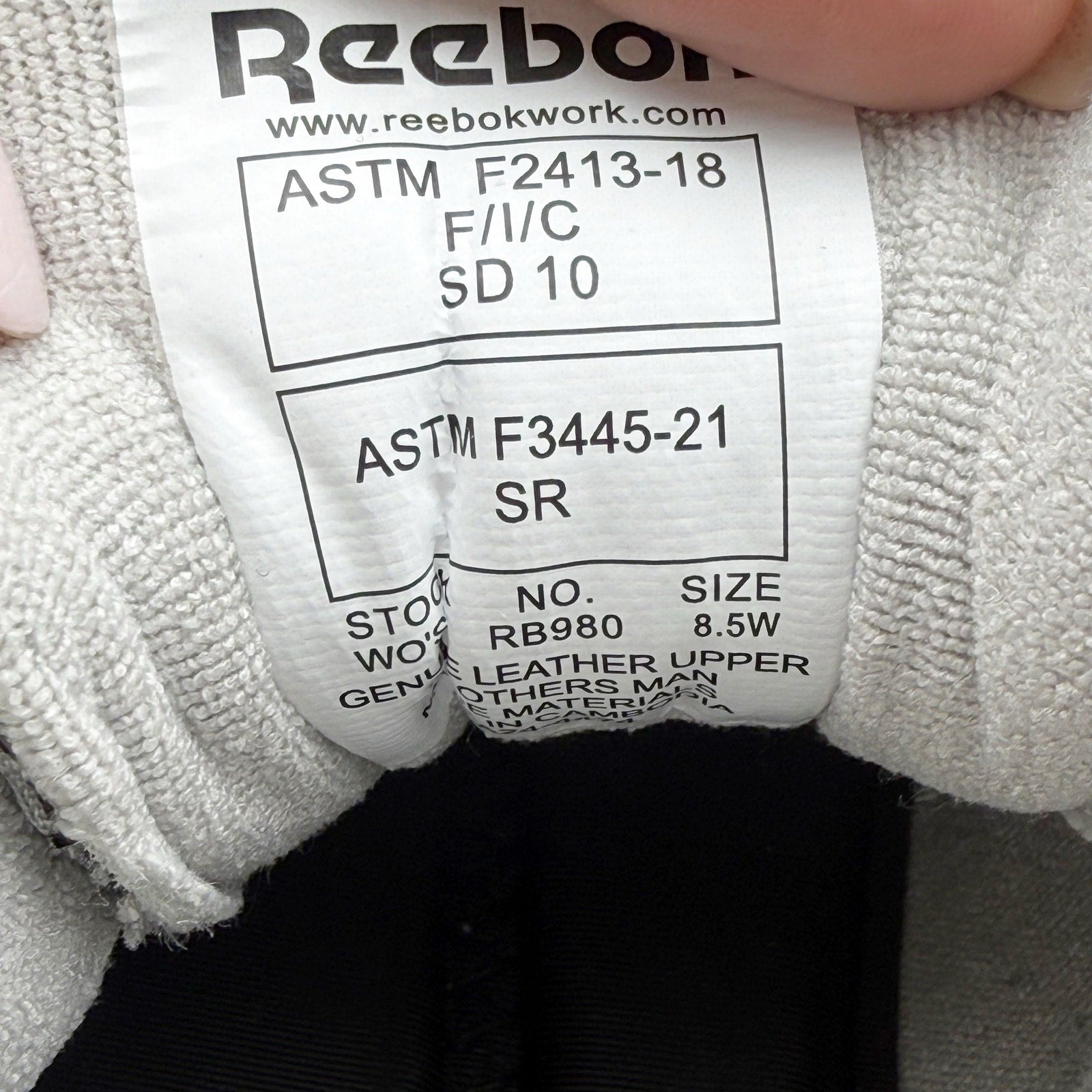 Reebok Womens Harman Work SD10 Sneakers US 8.5 Wide Grey EH Composite Toe SR NIB
