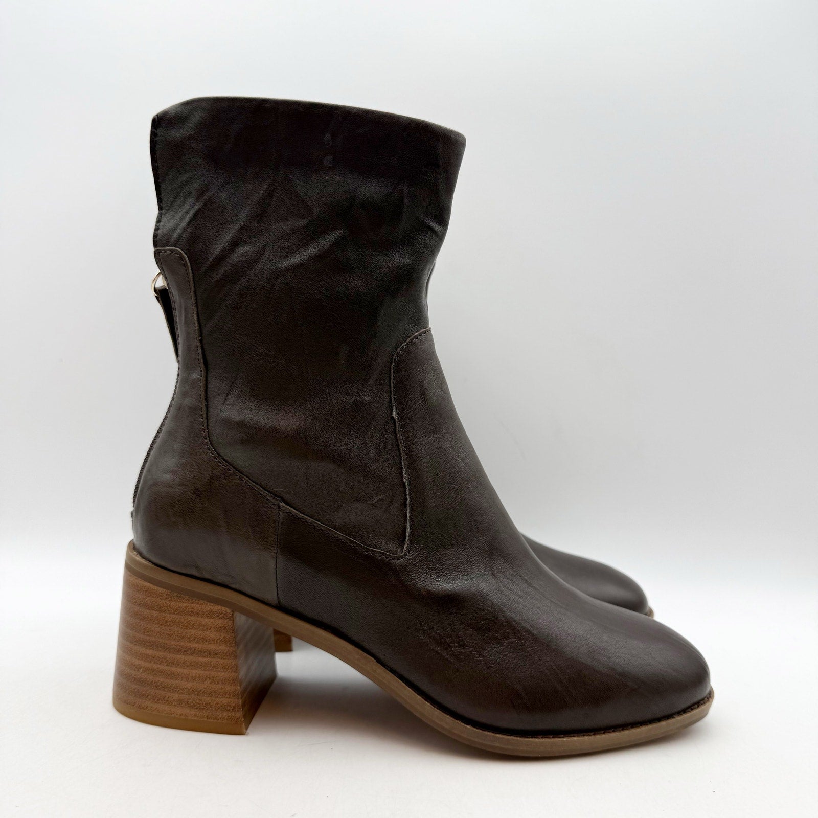 Kelsi Dagger Womens Brooklyn Island Boots Size 6.5 M Brown Vegan Leather NIB